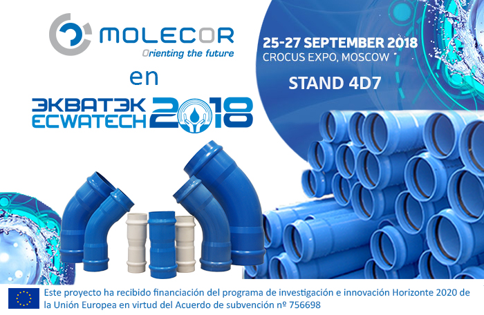 Molecor estará presente en Ecwatech 2018