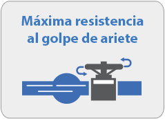 Maxima resistencia al golpe de ariete