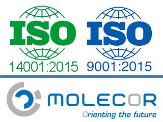 Molecor adapta y certifica su Sistema de Gestión de Calidad y Medio Ambiente según la nueva versión 2015 de las normas UNE-EN ISO 9001 y UNE-EN ISO 14001