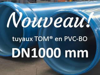 Molecor élargit sa gamme de tubes en PVC BI-Orienté avec le lancement du tube TOM® de 1000 mm de diamètre